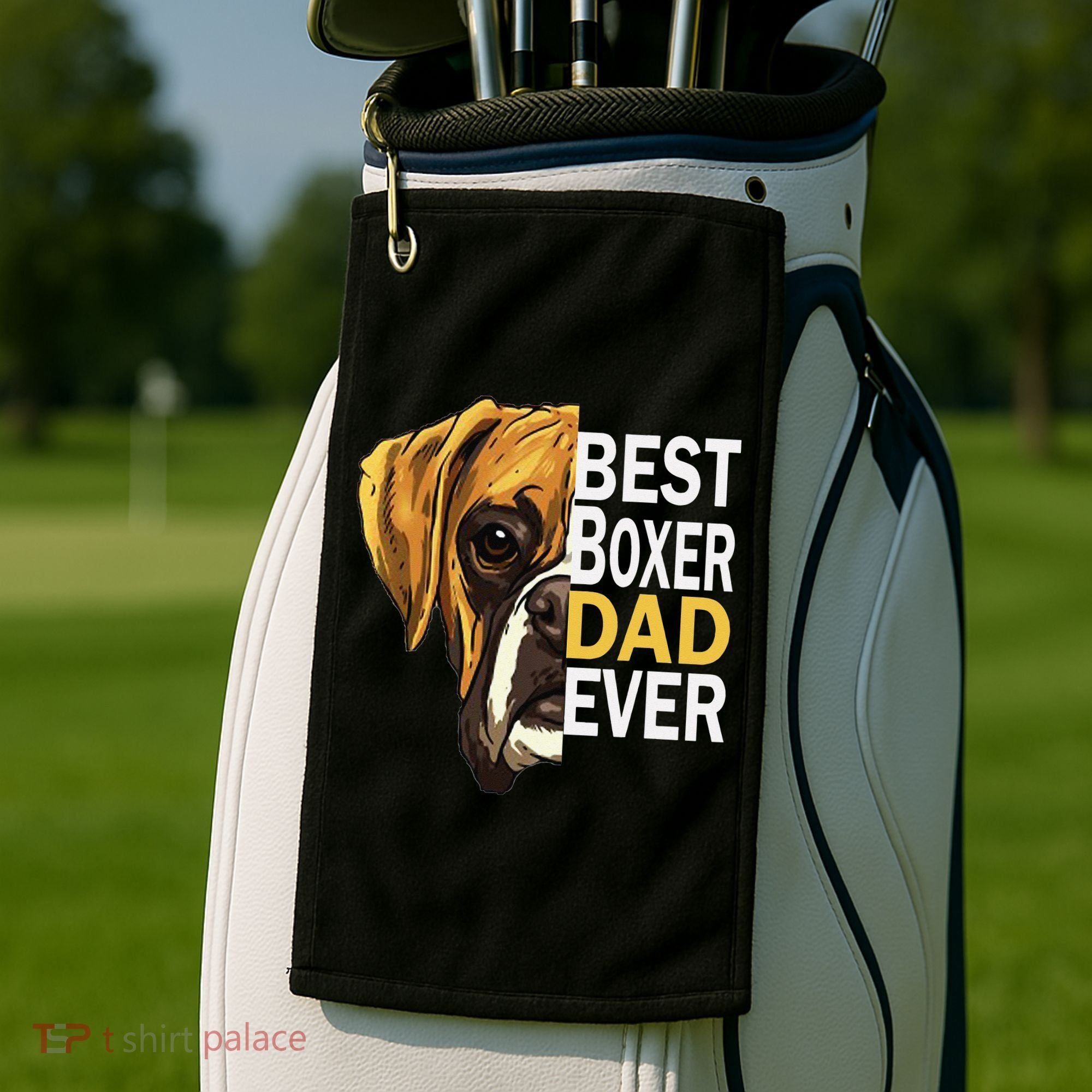 Dog dad, best dog dad ever, dog dad boxer dad Golf Towel