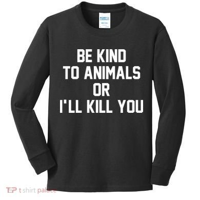 Doris Day Be Kind To Animals Kids Long Sleeve Shirt
