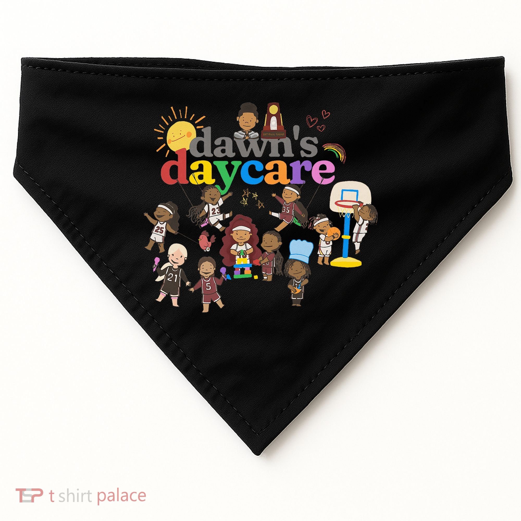 DawnS Daycare Basketball Cute Funny USA-Made Doggie Bandana