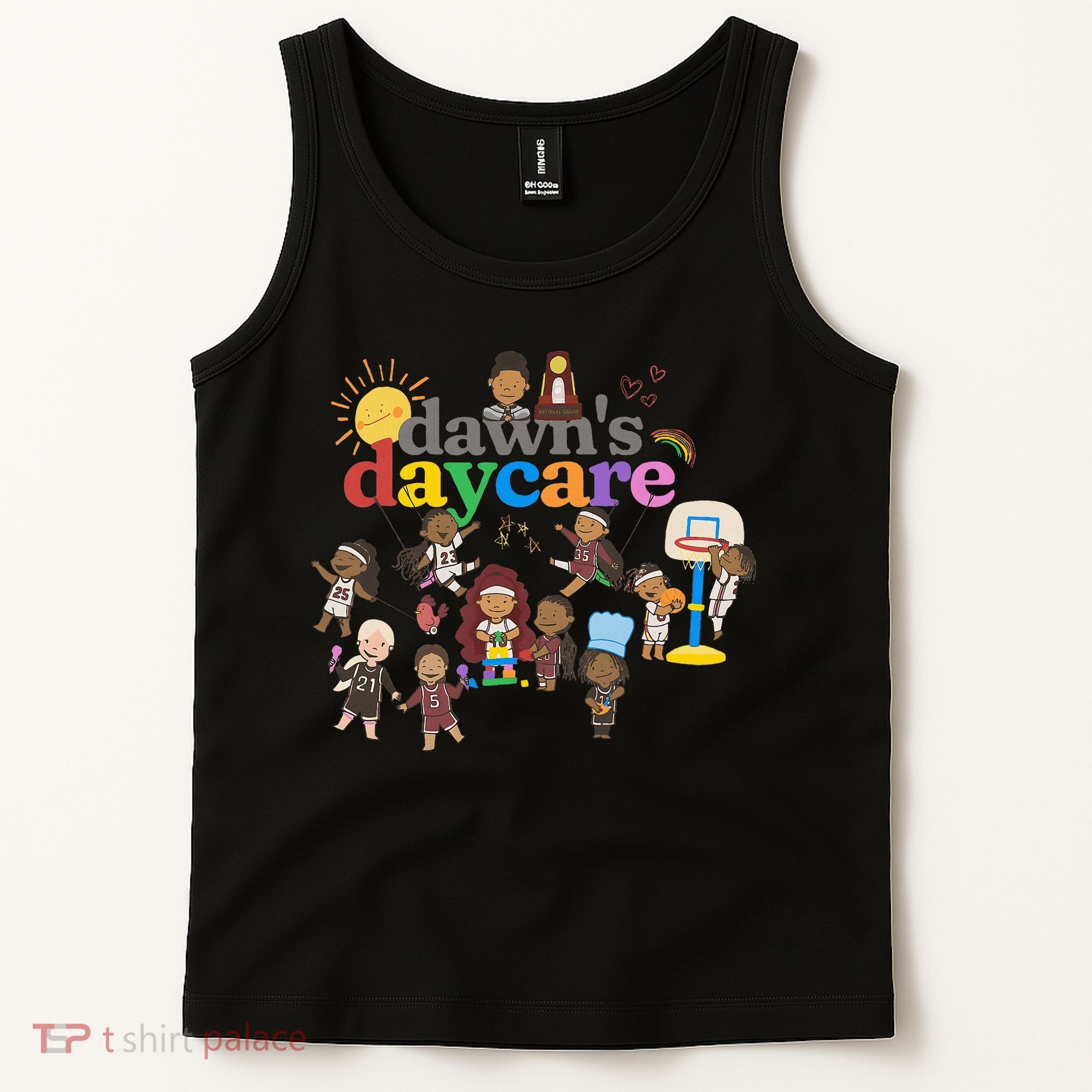 DawnS Daycare Basketball Cute Funny Tank Top