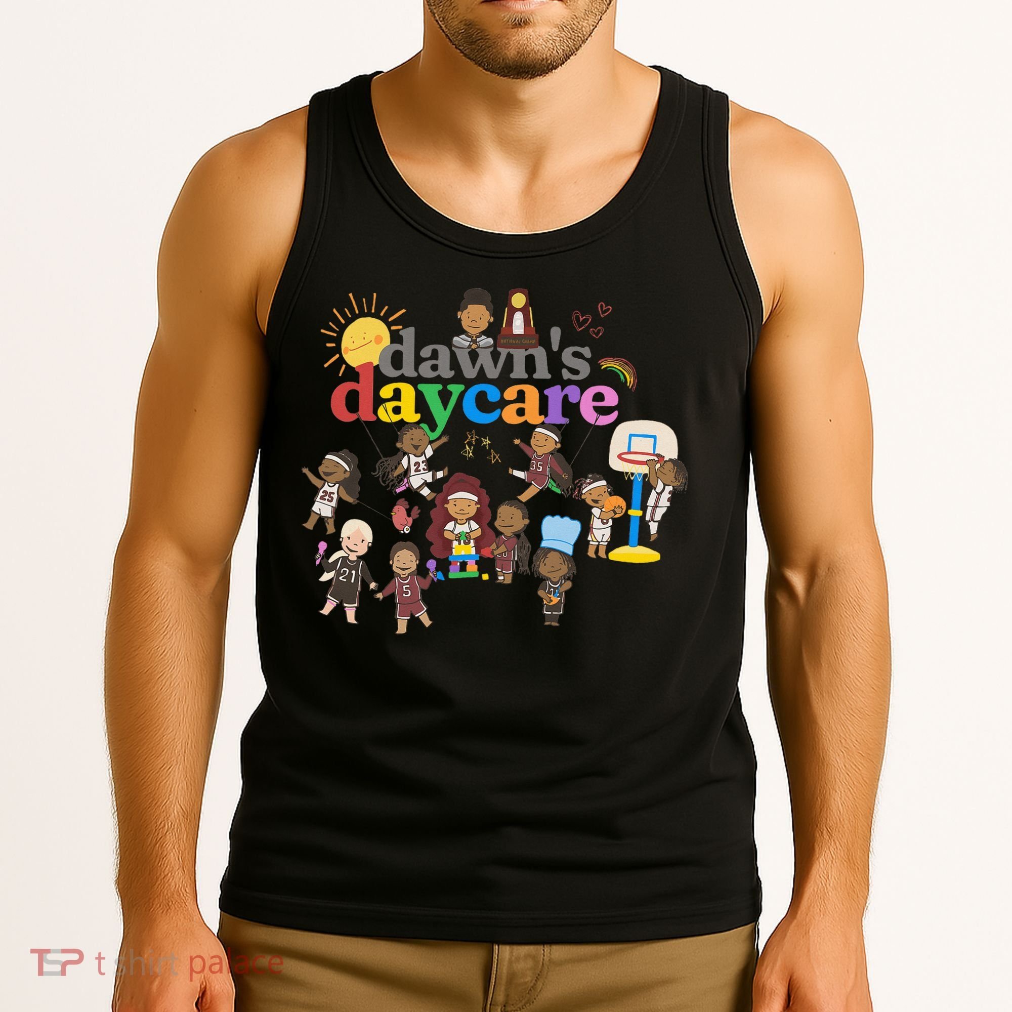 DawnS Daycare Basketball Cute Funny Tank Top