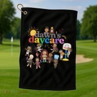 DawnS Daycare Basketball Cute Funny Golf Towel thumb 1