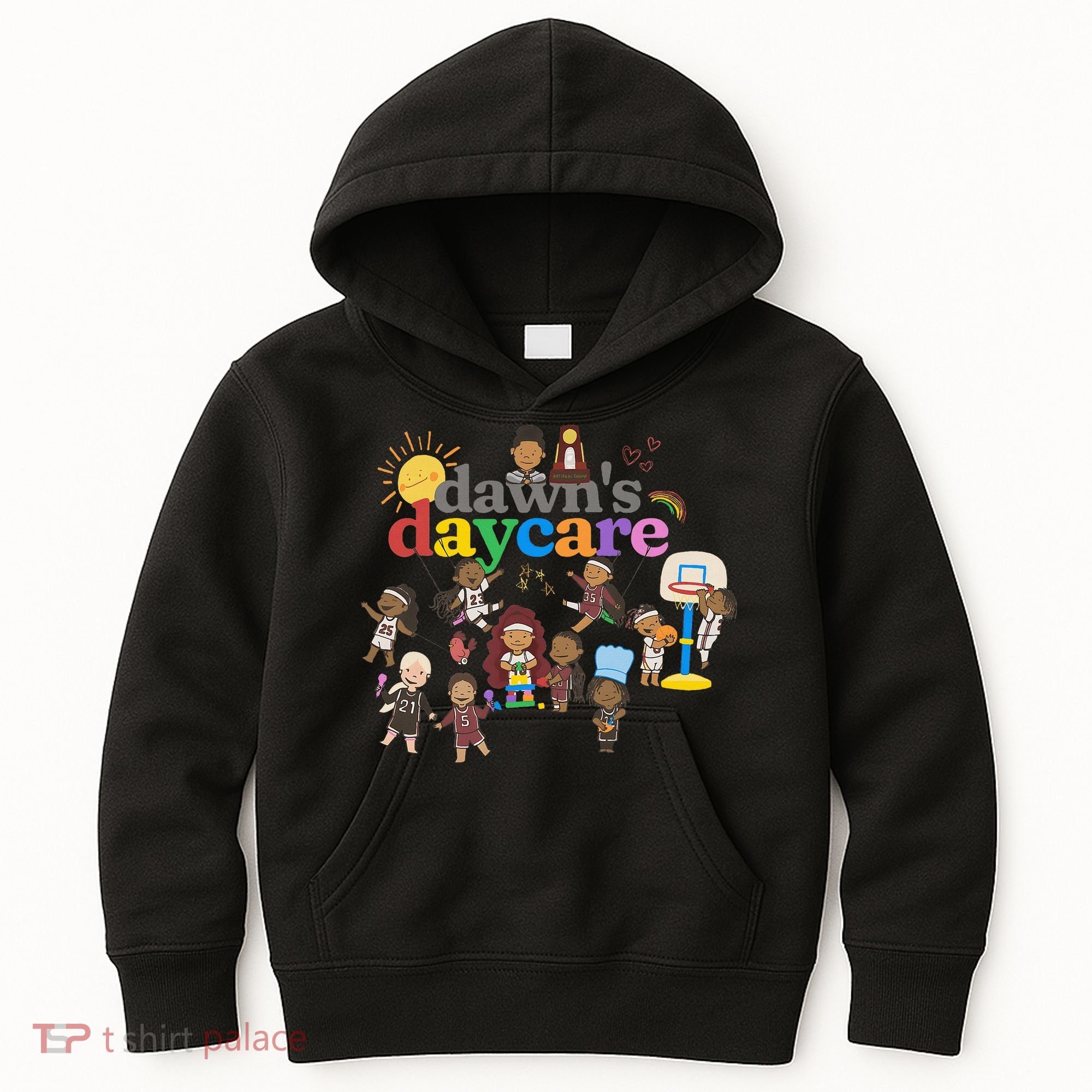 DawnS Daycare Basketball Cute Funny Kids Hoodie