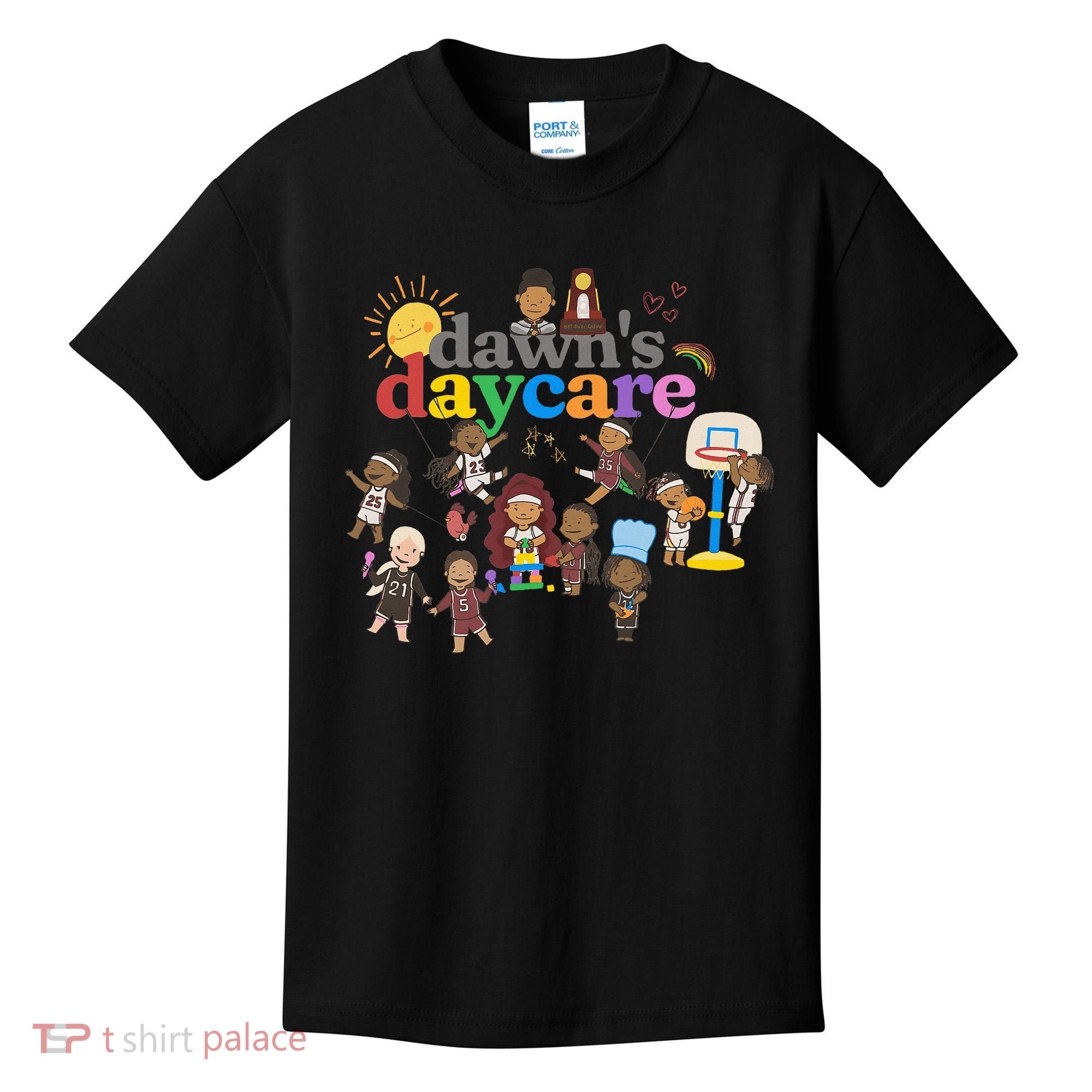DawnS Daycare Basketball Cute Funny Kids T-Shirt