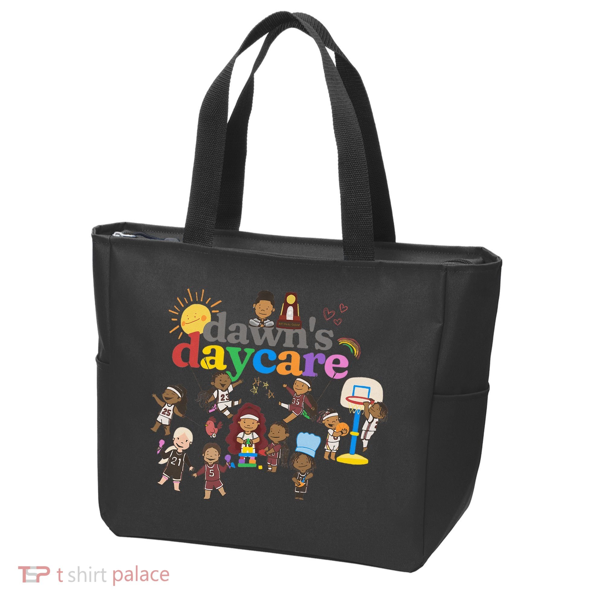 DawnS Daycare Basketball Cute Funny Tote Bag