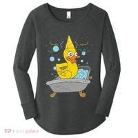 Duckling Duckie Bath Toy Ducky Rubber Duck Women's Perfect Tri Tunic Long Sleeve Shirt thumb 0
