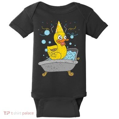 Duckling Duckie Bath Toy Ducky Rubber Duck Baby Bodysuit