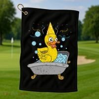 Duckling Duckie Bath Toy Ducky Rubber Duck Golf Towel thumb 1