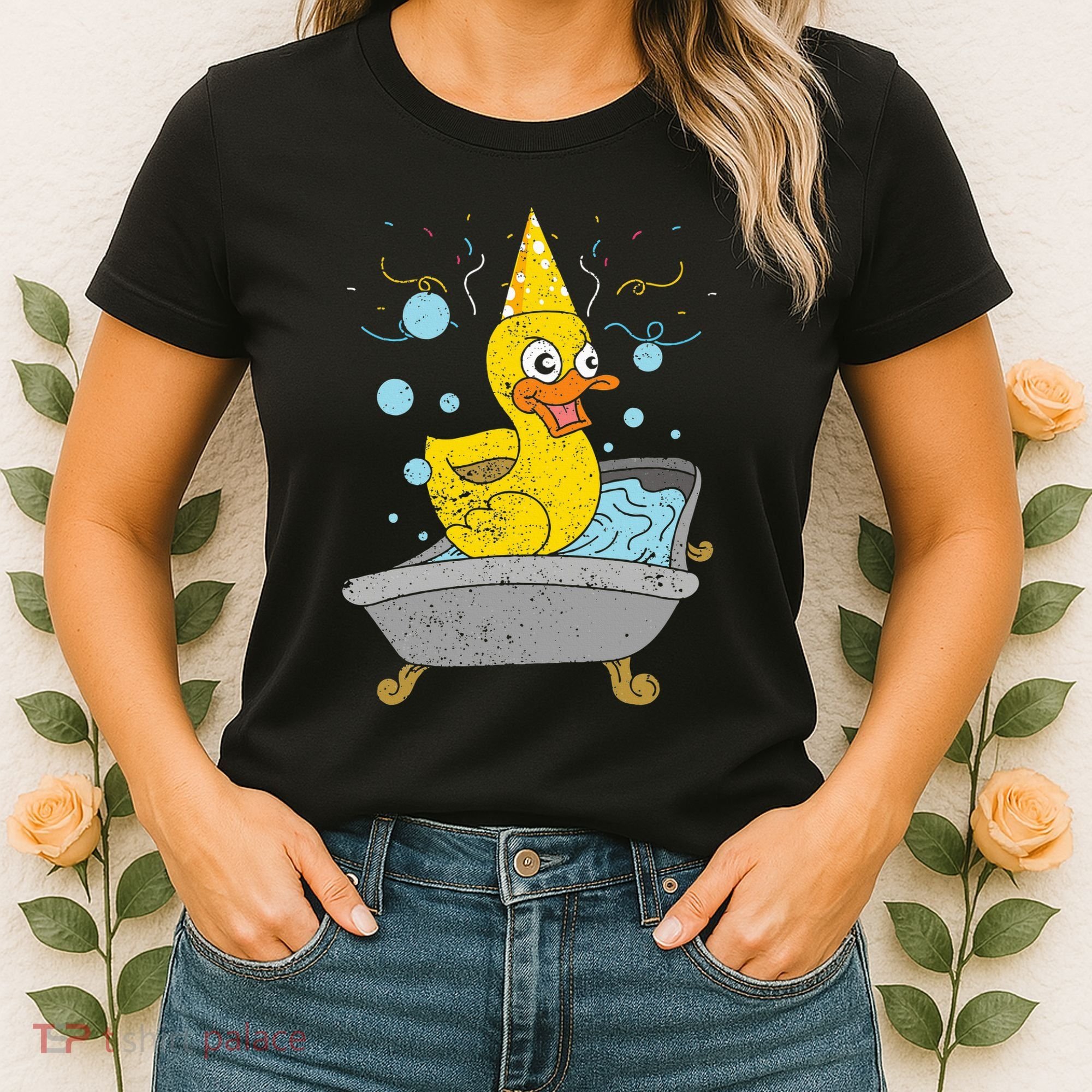Duckling Duckie Bath Toy Ducky Rubber Duck Women's T-Shirt