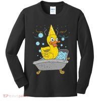 Duckling Duckie Bath Toy Ducky Rubber Duck Kids Long Sleeve Shirt thumb 0