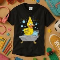 Duckling Duckie Bath Toy Ducky Rubber Duck Kids T-Shirt thumb 3