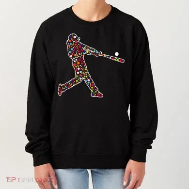 Dot Day Baseball Player Swing Women's Sweatshirt