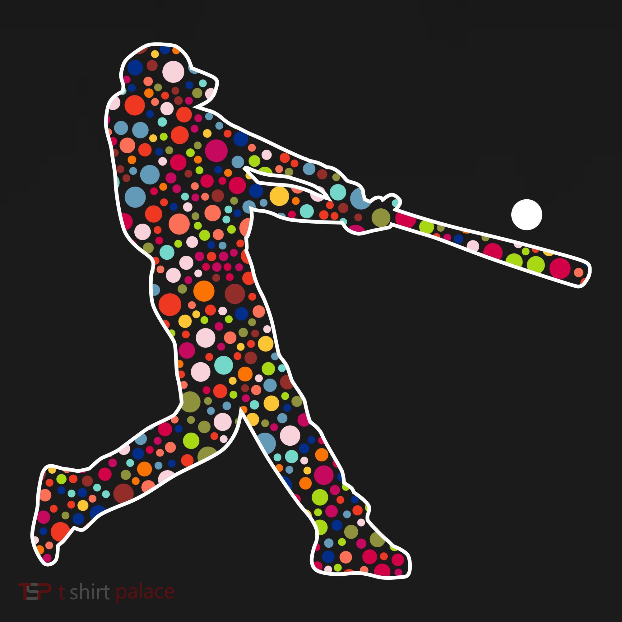 Dot Day Baseball Player Swing Doggie Tank