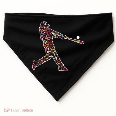 Dot Day Baseball Player Swing USA-Made Doggie Bandana