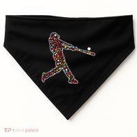 Dot Day Baseball Player Swing USA-Made Doggie Bandana thumb 0
