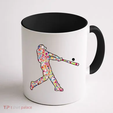 Dot Day Baseball Player Swing Coffee Mug back