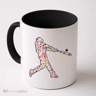 Dot Day Baseball Player Swing Coffee Mug