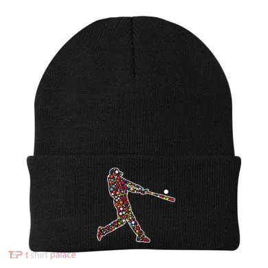 Dot Day Baseball Player Swing Beanie