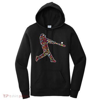 Dot Day Baseball Player Swing Women's Hoodie