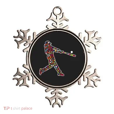 Dot Day Baseball Player Swing Ornament