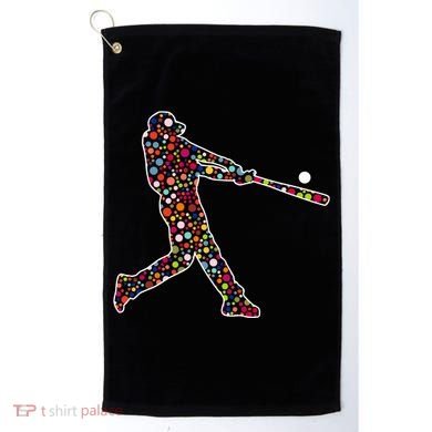 Dot Day Baseball Player Swing Golf Towel