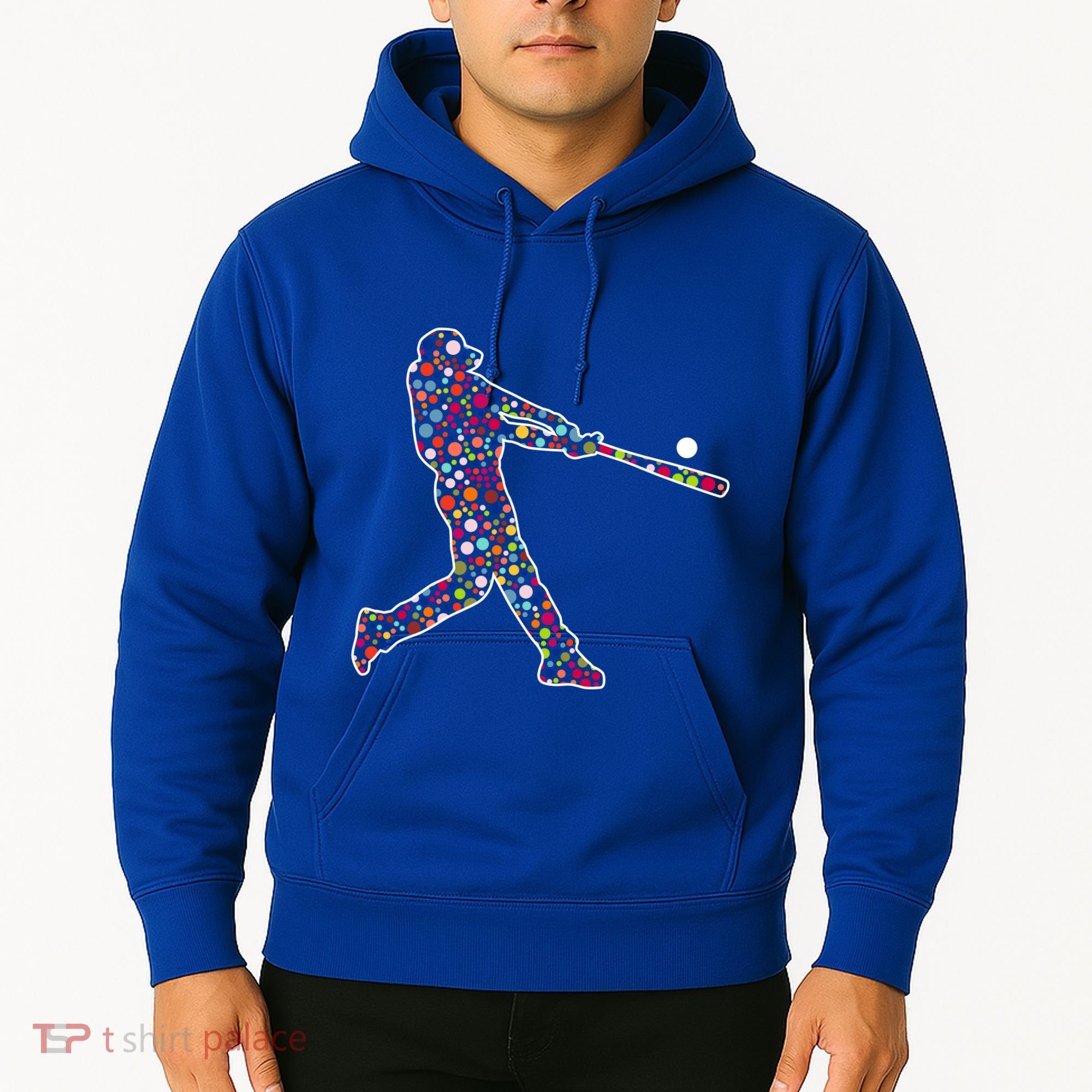 Dot Day Baseball Player Swing Hoodie