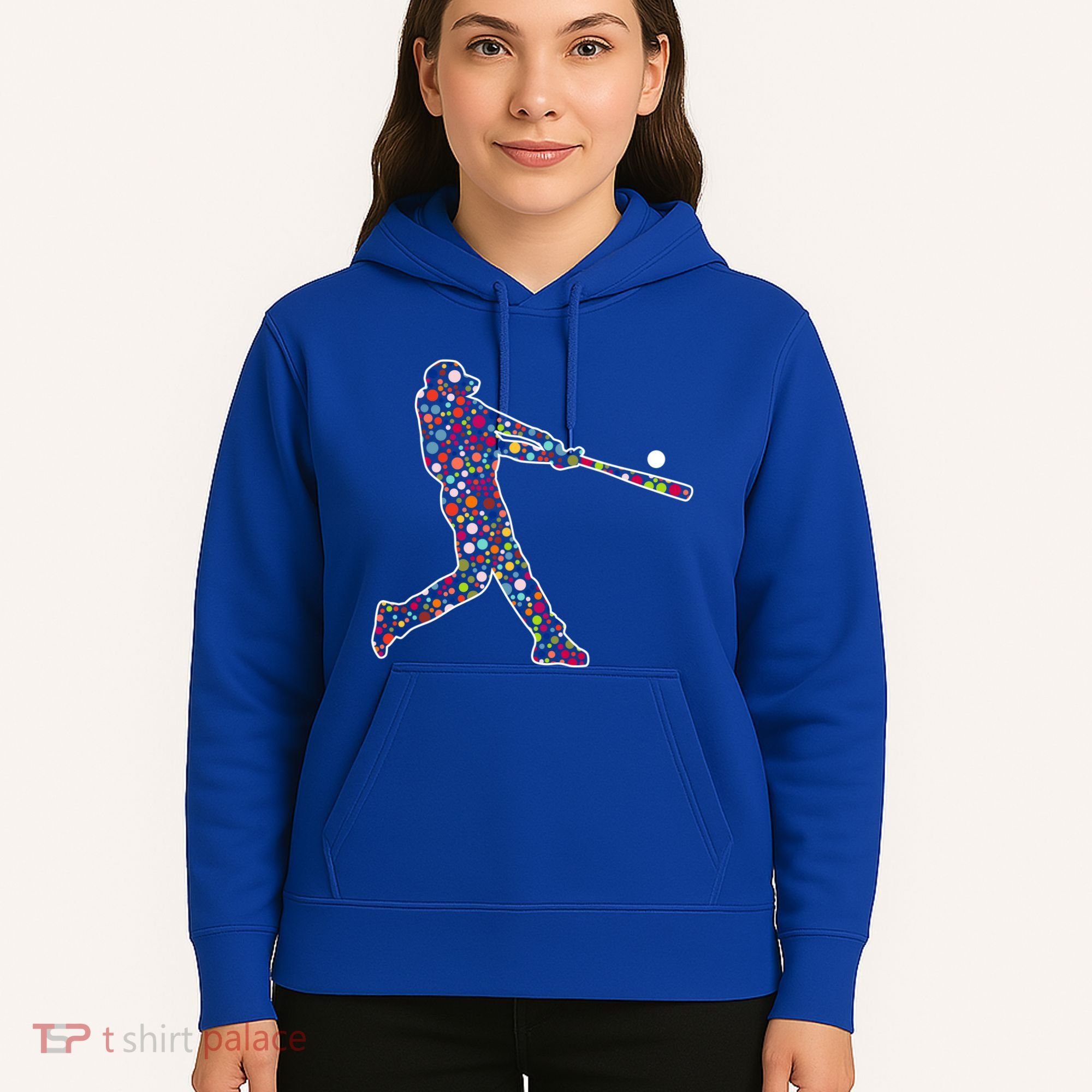 Dot Day Baseball Player Swing Hoodie