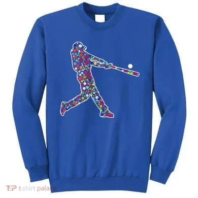 Dot Day Baseball Player Swing Sweatshirt