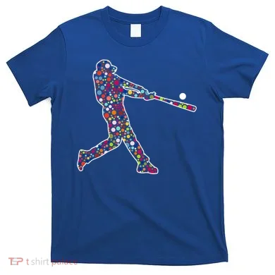 Dot Day Baseball Player Swing T-Shirt