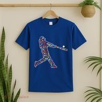 Dot Day Baseball Player Swing T-Shirt thumb 2