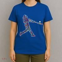 Dot Day Baseball Player Swing T-Shirt thumb 4