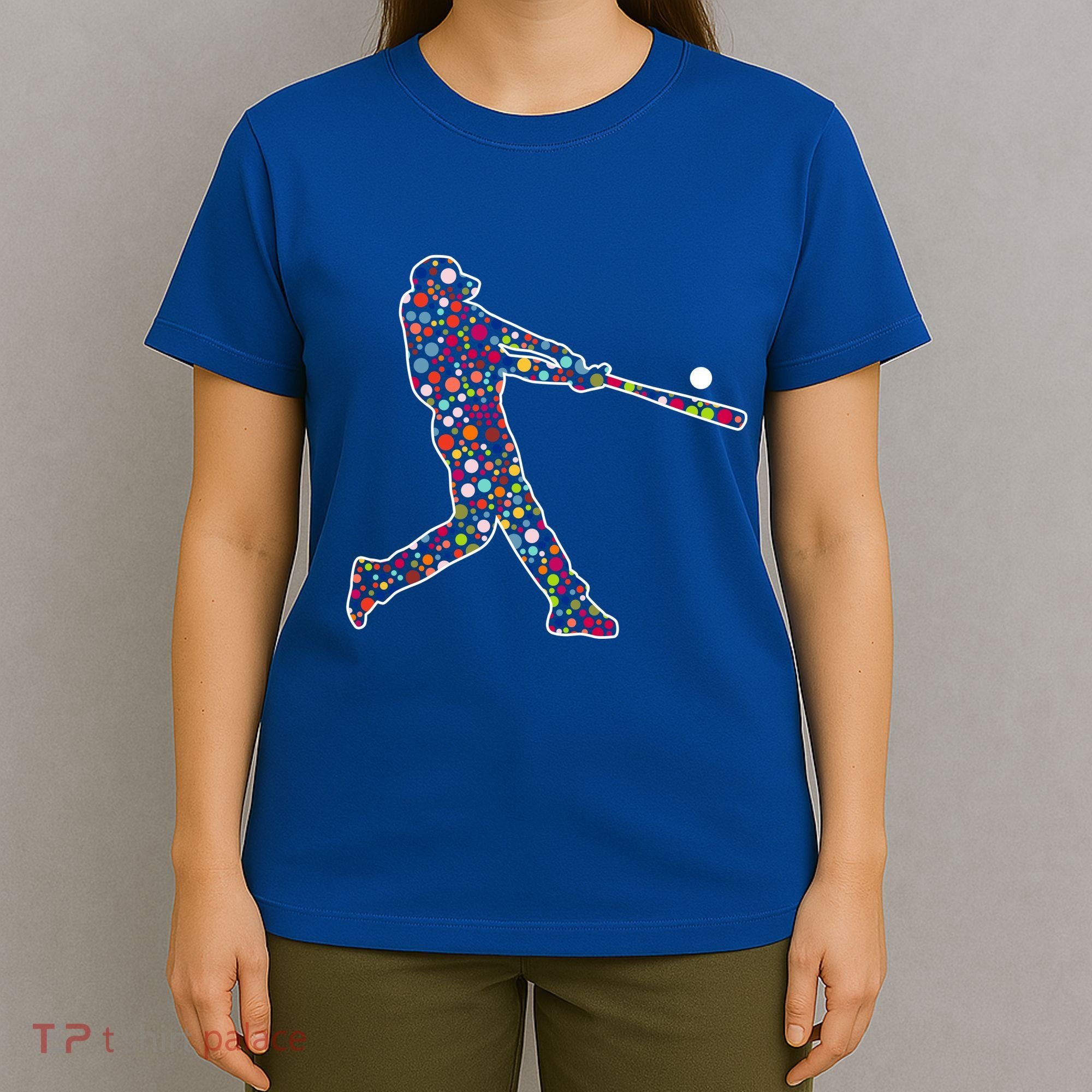 Dot Day Baseball Player Swing T-Shirt