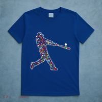Dot Day Baseball Player Swing T-Shirt thumb 5
