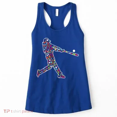 Dot Day Baseball Player Swing Women's Tank Top