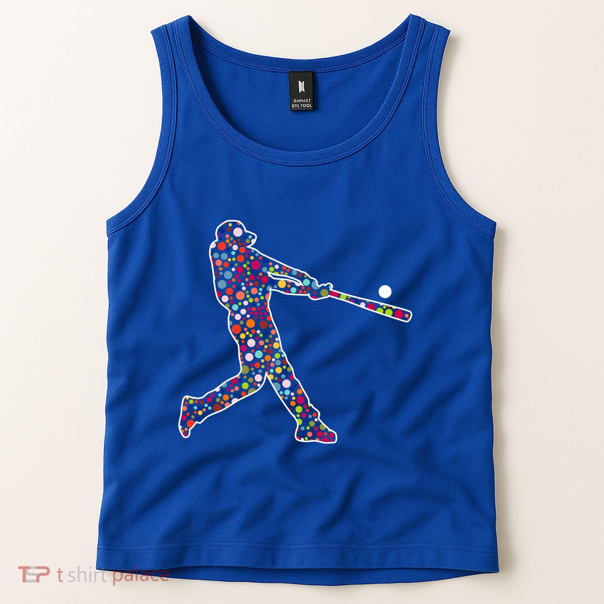 Dot Day Baseball Player Swing Tank Top