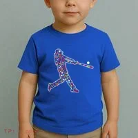 Dot Day Baseball Player Swing Toddler T-Shirt thumb 2