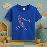 Dot Day Baseball Player Swing Toddler T-Shirt thumb 3