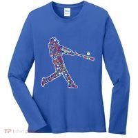 Dot Day Baseball Player Swing Women's Long Sleeve Shirt thumb 0