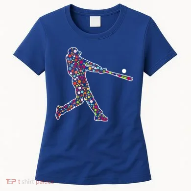 Dot Day Baseball Player Swing Women's T-Shirt