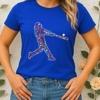 Dot Day Baseball Player Swing Women's T-Shirt thumb 2
