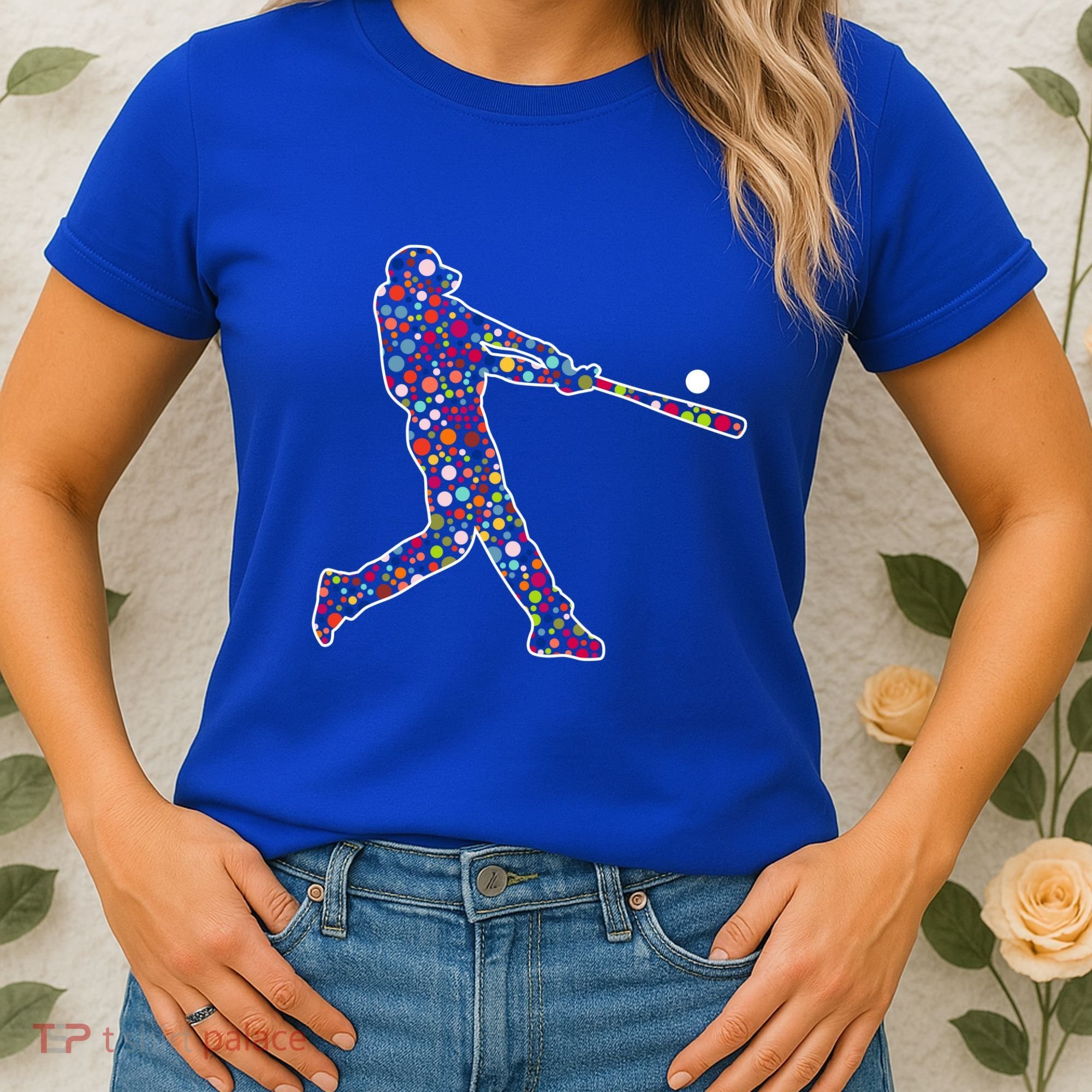 Dot Day Baseball Player Swing Women's T-Shirt