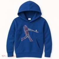 Dot Day Baseball Player Swing Kids Hoodie thumb 0