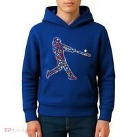 Dot Day Baseball Player Swing Kids Hoodie thumb 4