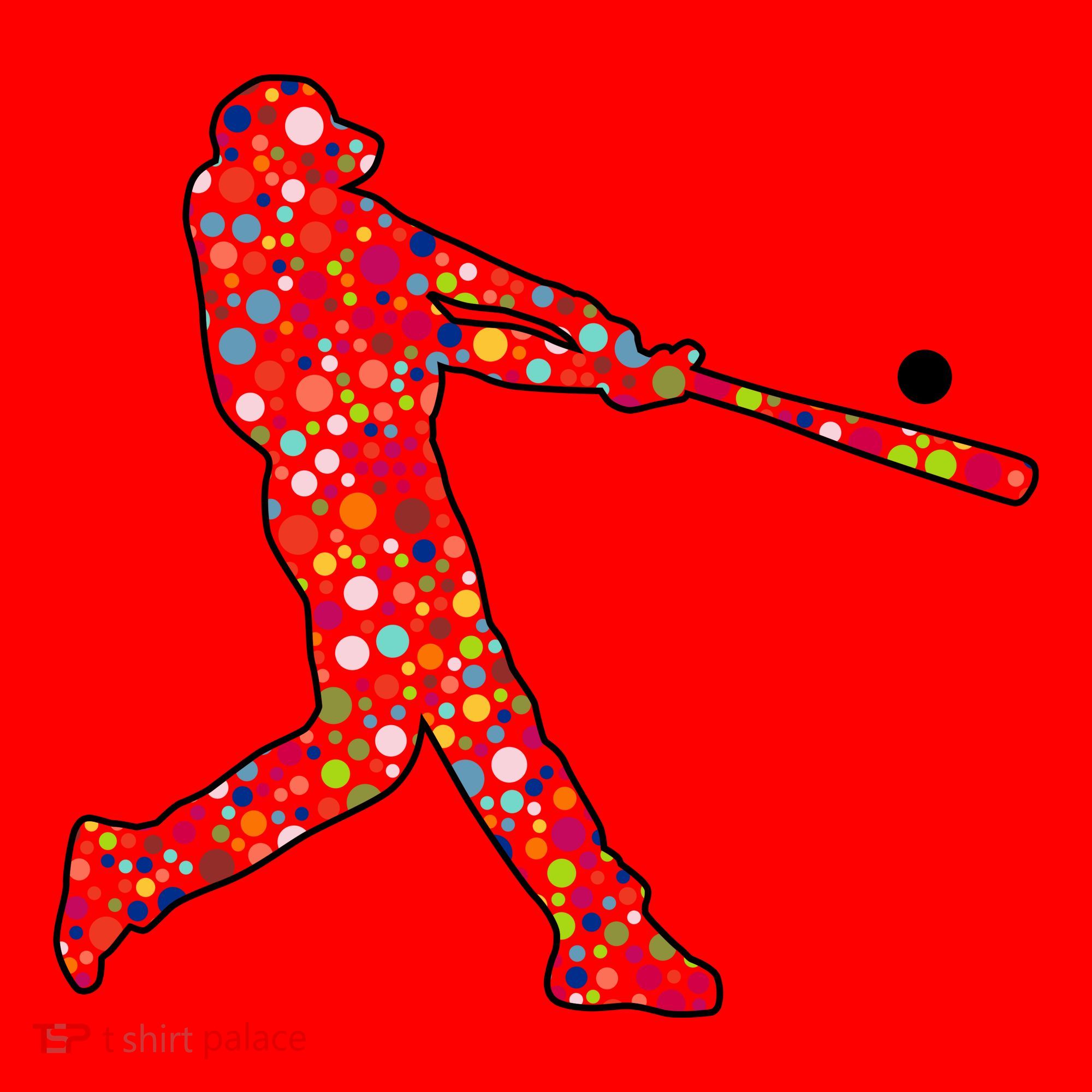Dot Day Baseball Player Swing Santa Hat