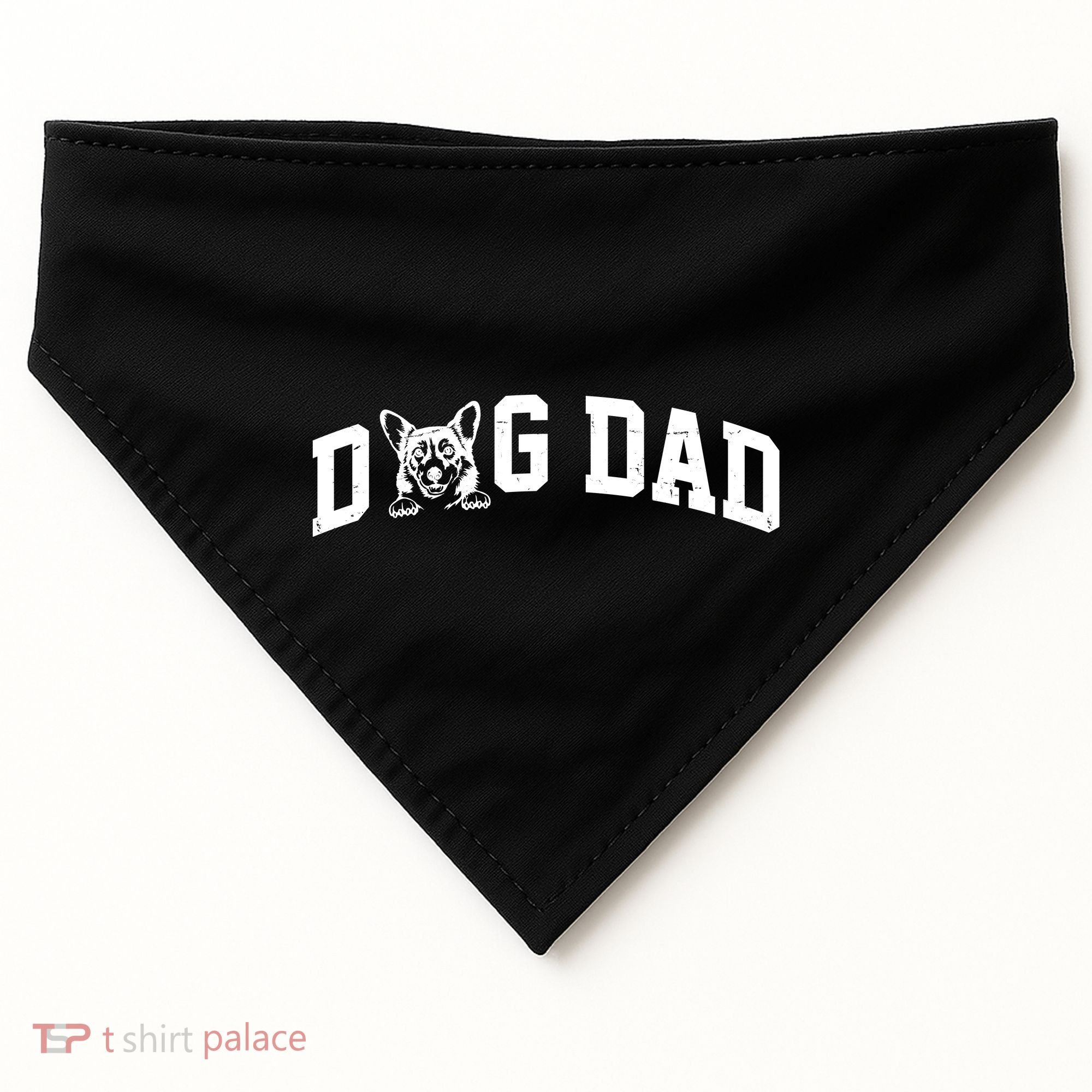 Dog Dad Corgi Lover USA-Made Doggie Bandana