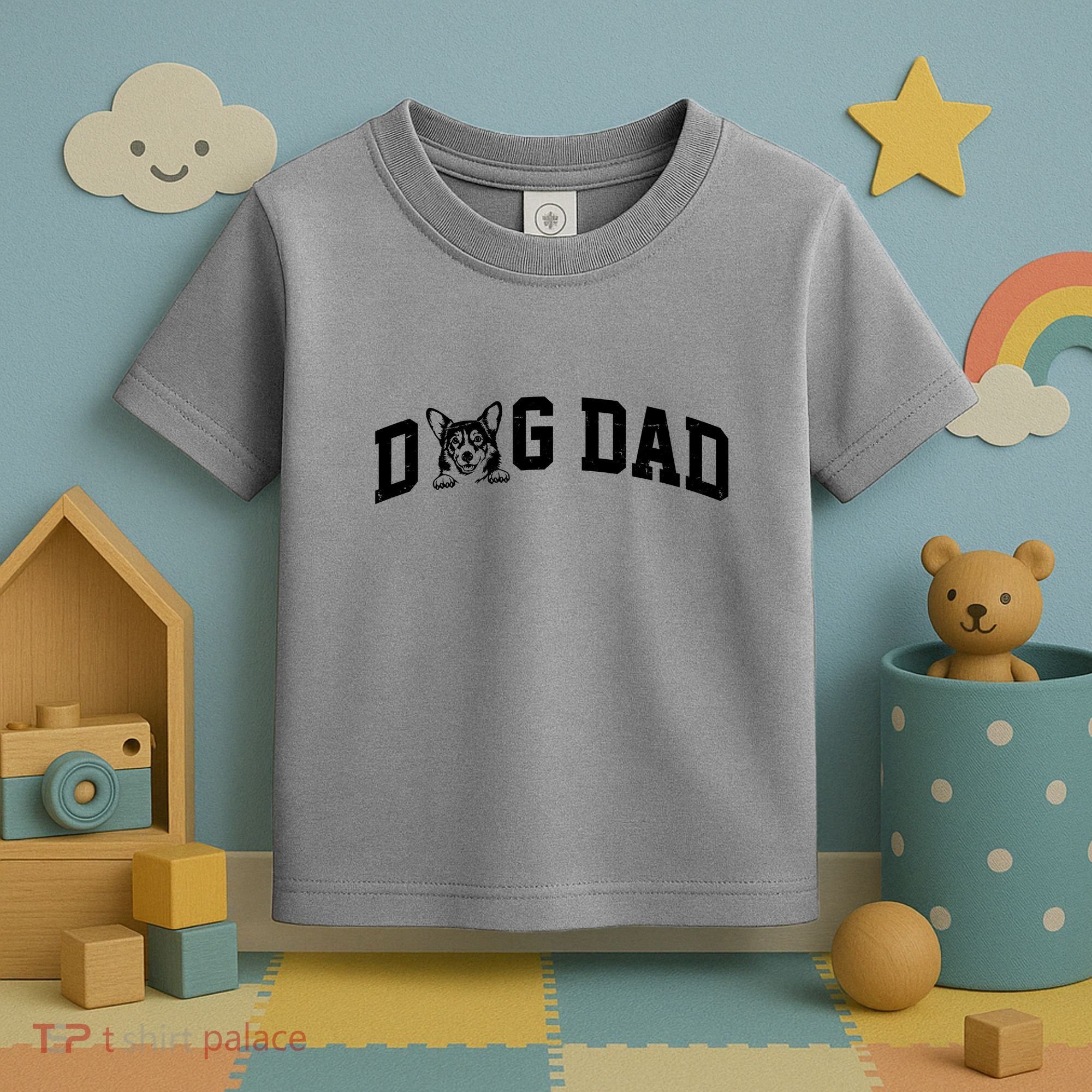 Dog Dad Corgi Lover Toddler T-Shirt