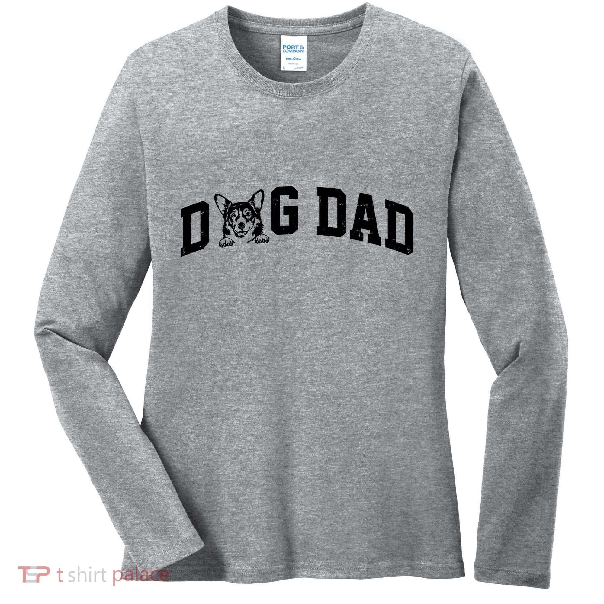 Dog Dad Corgi Lover Women's Long Sleeve Shirt