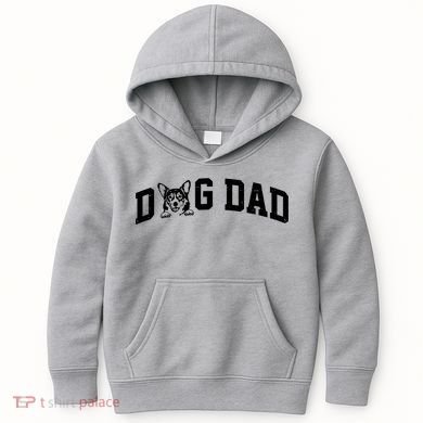 Dog Dad Corgi Lover Kids Hoodie