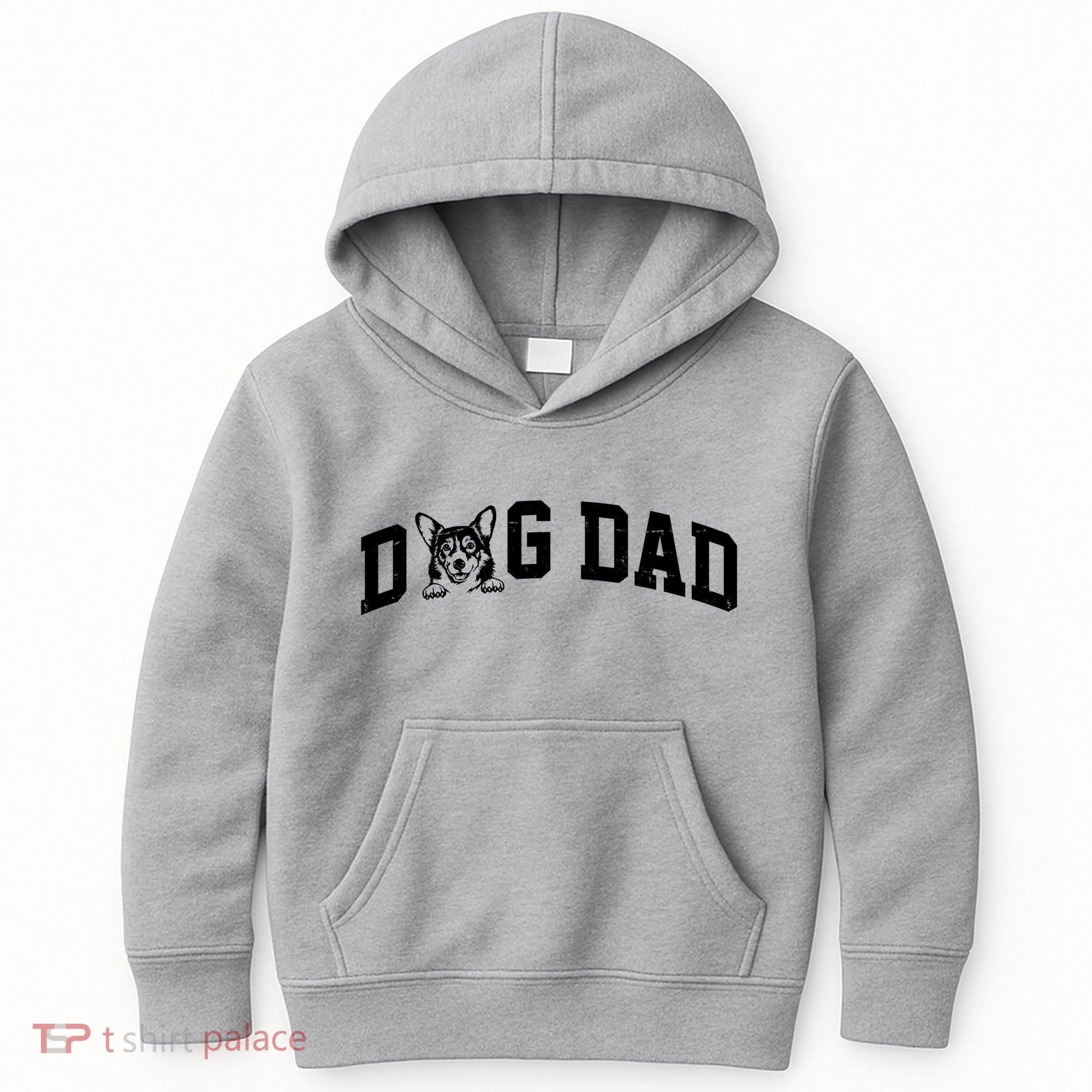 Dog Dad Corgi Lover Kids Hoodie