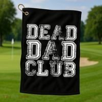 Dead Dad Club Retro Funny Saying Golf Towel thumb 1